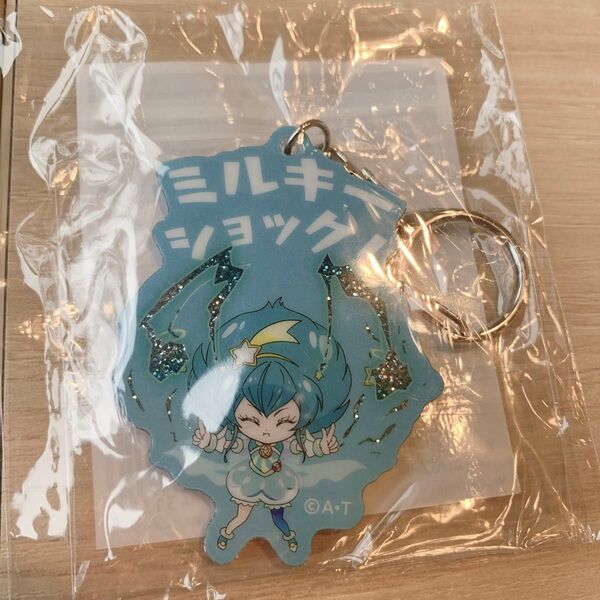 プリキュアプリティストア 出張店限定必殺技アクリルキーホルダー キュアミルキーミルキーショックキーホルダー