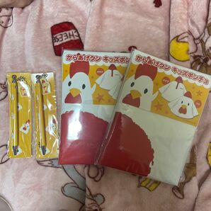 新品 ローソン からあげクン キッズポンチョ2着&ボールペン2本 セット