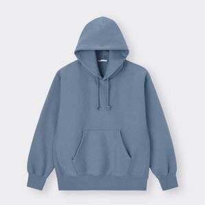 【GU】ヘビーウェイトスウェットパーカ 65 BLUE サイズ XL