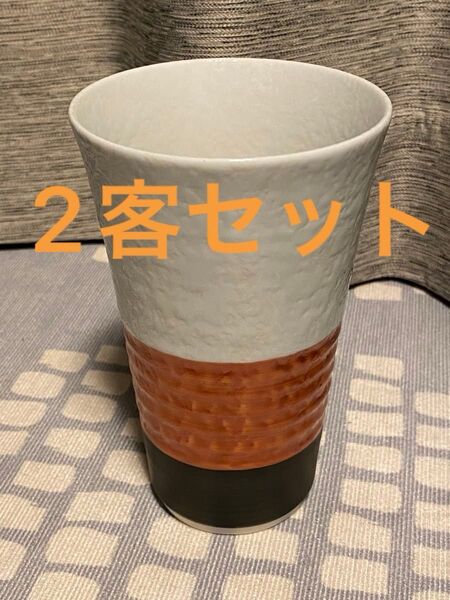 【断捨離セール】お買い得 超美品 波佐見焼 2客セット売り ビアグラス フリーカップ