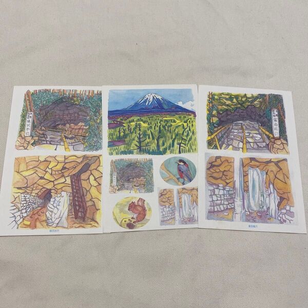 富士山 絵はがき ポストカード