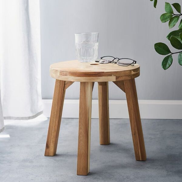 IKEA イケア スコグスタ スツール アカシア材 30cm 無垢材 木製椅子 丸椅子