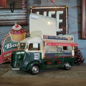 Art hand Auction Alt!! Citroen Küchenwagen im Stil eines H-Vans, mobiler Eiscreme-Verkaufswagen, Inneneinrichtung und Aufbewahrung von Kleinteilen (mit Beleuchtung)#Ladenausstattung, Handgefertigte Artikel, Innere, Verschiedene Waren, Andere