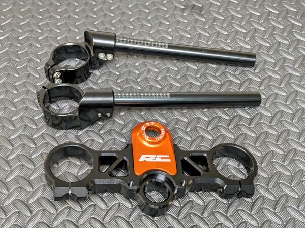KTM 初代 RC 125 200 250 390トップブリッジ+ハンドルセット オレンジ
