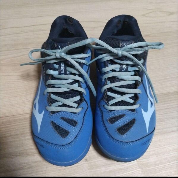 Mizuno バドミントンシューズ 青 22.5