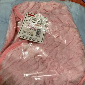 KONBI お部屋で着るふわふわガウン あったかリバーシブル 犬用 M〜XL ピンク 首回り40cm/胴回り56cm/背丈40cm