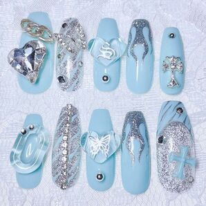 【サイズオーダー】個性派ネイル ストリートネイル ギャルネイル サブカル 地雷