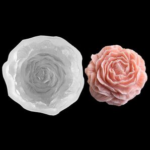 27番 シリコンモールド キャンドル アロマ レジン 大きサイズ 牡丹