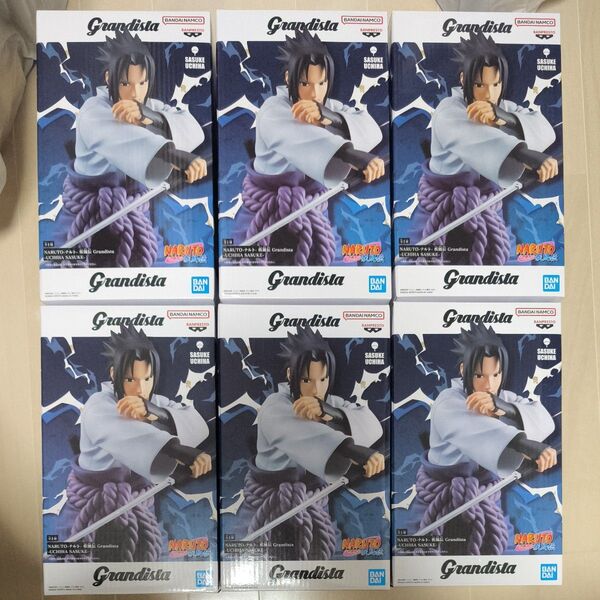 【新品未開封】ナルト NARUTO 疾風伝 Grandista UCHIHA SASUKE うちはサスケ フィギュア 6個セット