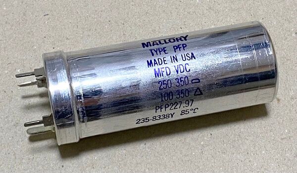MALLORY マロリー 電解コンデンサ 250uF-100uF 350VDC SPRAGUE AEROVOX