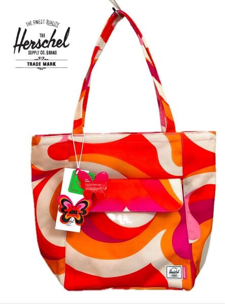【未使用】Herschel Supply ハーシェルサプライ BUTTERFLYSWIRLDAY トートバッグ 大容量 限定
