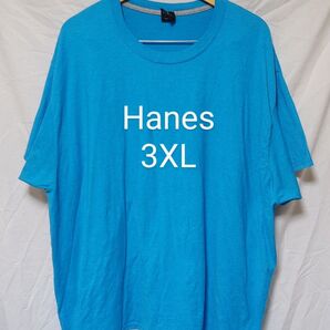 Hanes オーバーサイズ Tシャツ ブルー