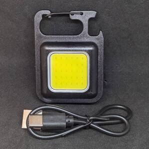 TYPE C USB充電式LEDライト キーホルダー式 作業灯 小型 COBライト 栓抜き LED ミニ投光器