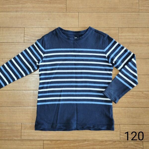 ユニクロ ボーダーカットソー ロンT 長袖Tシャツ ボーダー 長袖