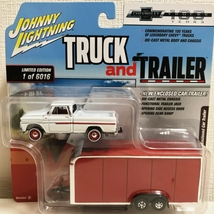 JohnnyLighting/'65 Chevyシボレー Pickupピックアップ & トレーラー 限定6016台 1/64_画像4