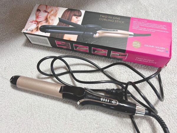 2回使用のみ ヘアアイロン カールアイロン ブラックゴールド