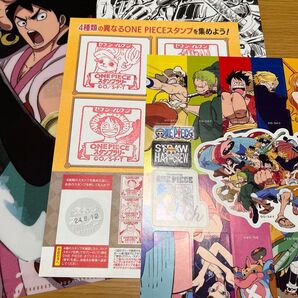 ワンピース くら寿司 景品 クリアファイル ノート スタンプとシール 付録 ONEPIECE 尾田栄一郎