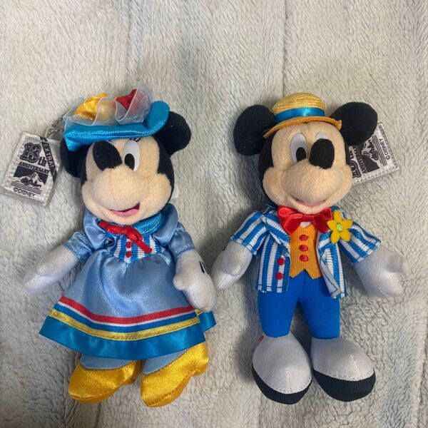 ディズニー 13周年アメフロぬいぐるみバッジ 2点セット