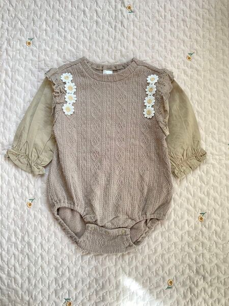tete a tete 袖切替ロンパース(80)