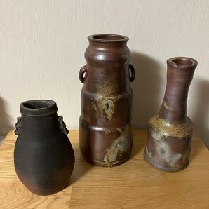 備前焼 花瓶 3点セット