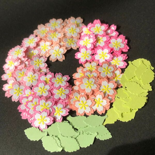 クラフトパンチ 桜 春 卒園 卒業 退職 寄せ書き メッセージカード アルバム