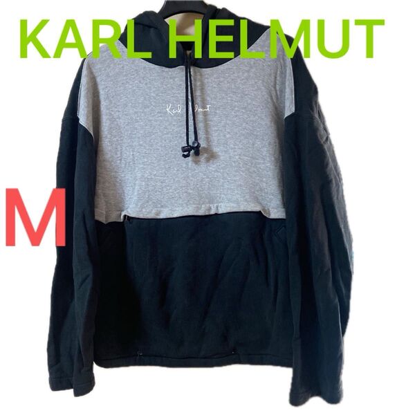 KARL HELMUT カールへムル ピンクハウス メンズ パーカー ブラック 綿100% Mサイズ