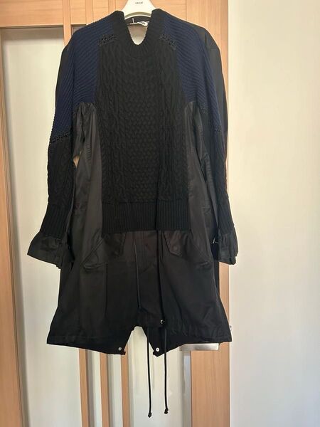 【希少】sacai サカイ ドッキング モッズコートワンピース 再構築