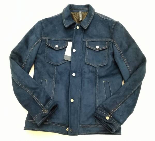 未使用 タグ付 ZARA MAN ザラ トラッカージャケット ライダース ブルゾン フェイクスエード S 送料込