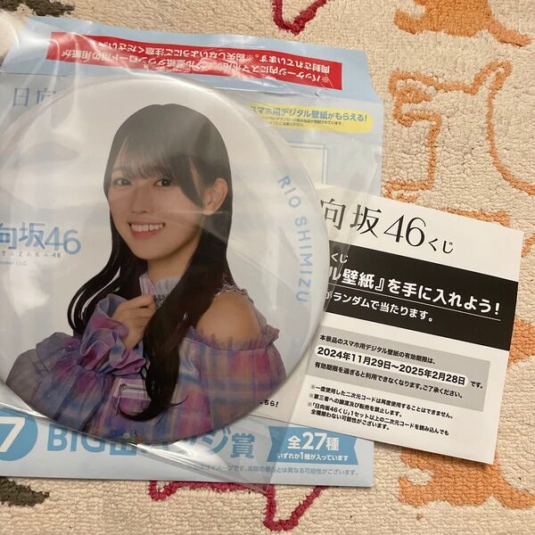 清水理央 日向坂46くじ BIG缶バッジ賞 ローソン