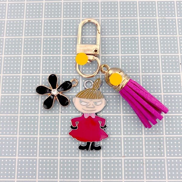 キーホルダー お花 タッセル
