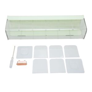 ♪壁掛け下着収納 6 コンパートメント引き出しスタイル、パンチ自由にクリアな自己粘着防塵収納ボックス