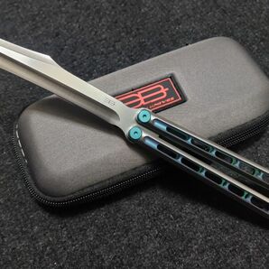 ELB Pro Flipper V3 deeper hollow grind tanto latch less balisong