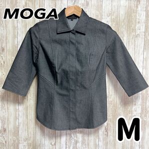 【いつもよりかっこよく】MOGA ジャケット M デニム 7分 シャツ ブラック