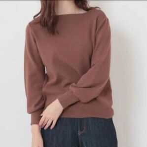 2020a.v.vボートネック ブラウン ニット