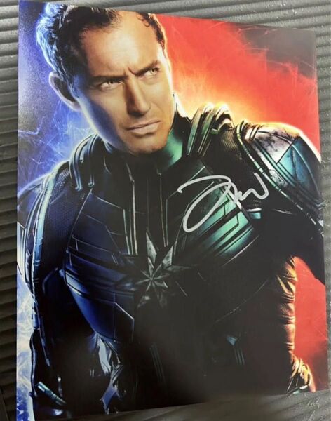MARVEL キャプテン・マーベル ヨン・ロッグ ジュード・ロウ 直筆サイン入り写真