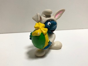 期間限定大幅値下げ！ 【 スマーフ PVC フィギュア 】 SMURF ヴィンテージ イースター 白うさぎ 人形 / SCHLEICH シュライヒ PVC V6-31-40