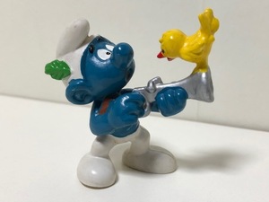 期間限定大幅値下げ 【 スマーフ PVC フィギュア 】 SMURF ハンター 銃 鳥 / SCHLEICH シュライヒ SMURF VINTAGE PVC FIGURE V6-111-120