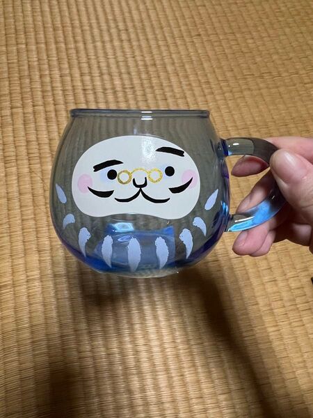 スターバックス 耐熱グラスマグだるまブルー296ml スタバ お正月 マグカップ