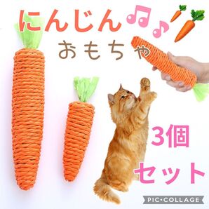 ペット用おもちゃ にんじんおもちゃ ペット用品 猫 麻ロープ ペット用歯磨き
