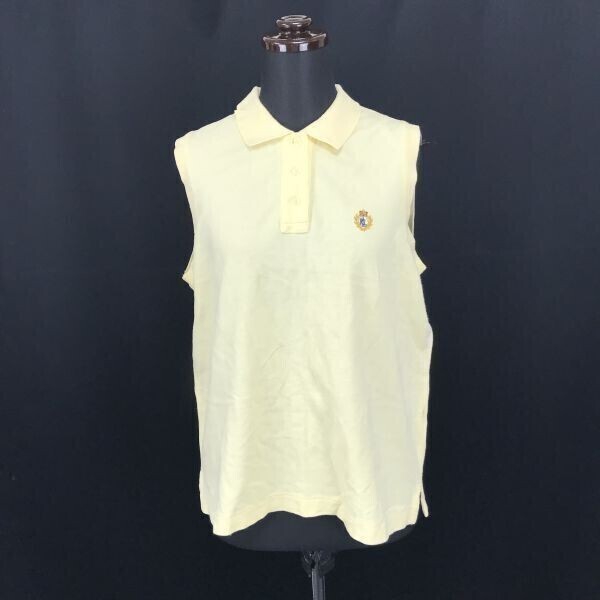 ローレン/RALPH LAUREN★ノースリーブポロシャツ【レディースM/黄/イエロー】◆BG428