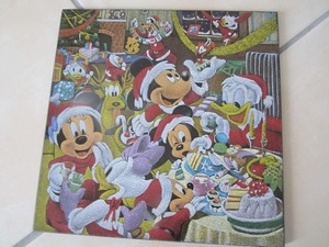 新品未使用品・ディズニー・ミッキーとミニーのクリスマスオブジェ壁画タイル