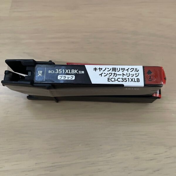 エコリカ キャノン リサイクル インクカートリッジ ECI-351XLB BCI-351XLBK互換【未使用】