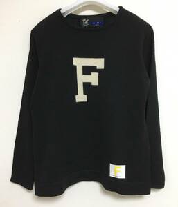 FATefe- tea F Logo wool ski knitted sweater size M~ L corresponding 