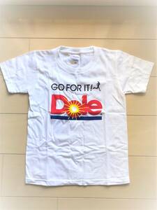  new goods unused * ultra rare! Dole logo T-shirt GO FOR IT! Logo doll original tops * white T-shirt banana 