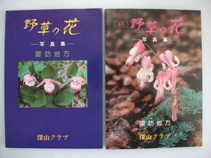 野草の花　写真集　長野県 諏訪地方 奥霧ヶ峰八島高　正続/2冊　昭和60,61年　やまおかカメラ　深山クラブ