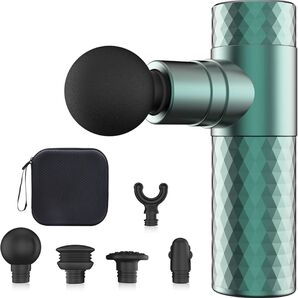 筋膜リリースガン1,800~3,200rpm/minアルミニウム合金Type-C充電式 収納バッグ付き 家庭用 (ダックグリン)