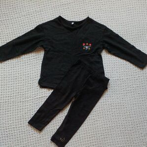 黒上下セット お遊戯会 110cm 女の子