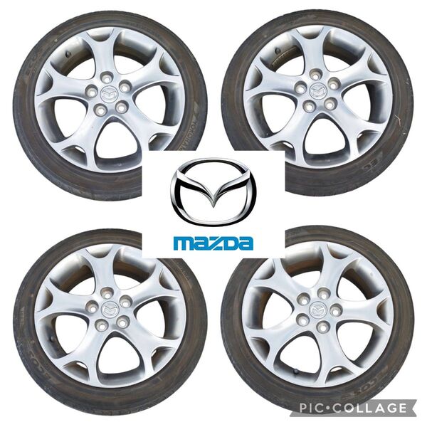 マツダプレマシー(DBA−CREW)純正17インチアルミホイールと17インチタイヤ(YOKOHAMA ECOS ES31)のセット
