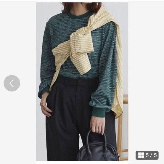 【Chaco closet】ハニカムジャガード ニットプルオーバー