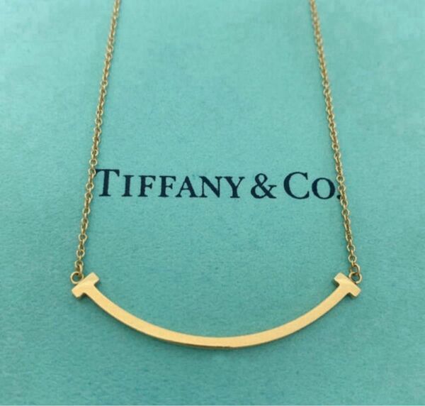 値引き不可TIFFANY&Co.ティファニーTスマイルネックレスイエローゴールドスモール